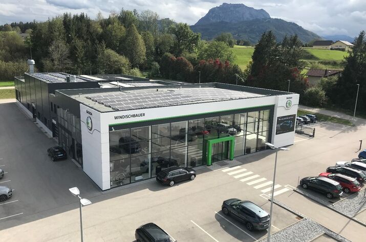 Skoda car dealership Windischbauer  flight view